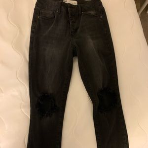 Black, high waisted, ripped, RSQ jeans